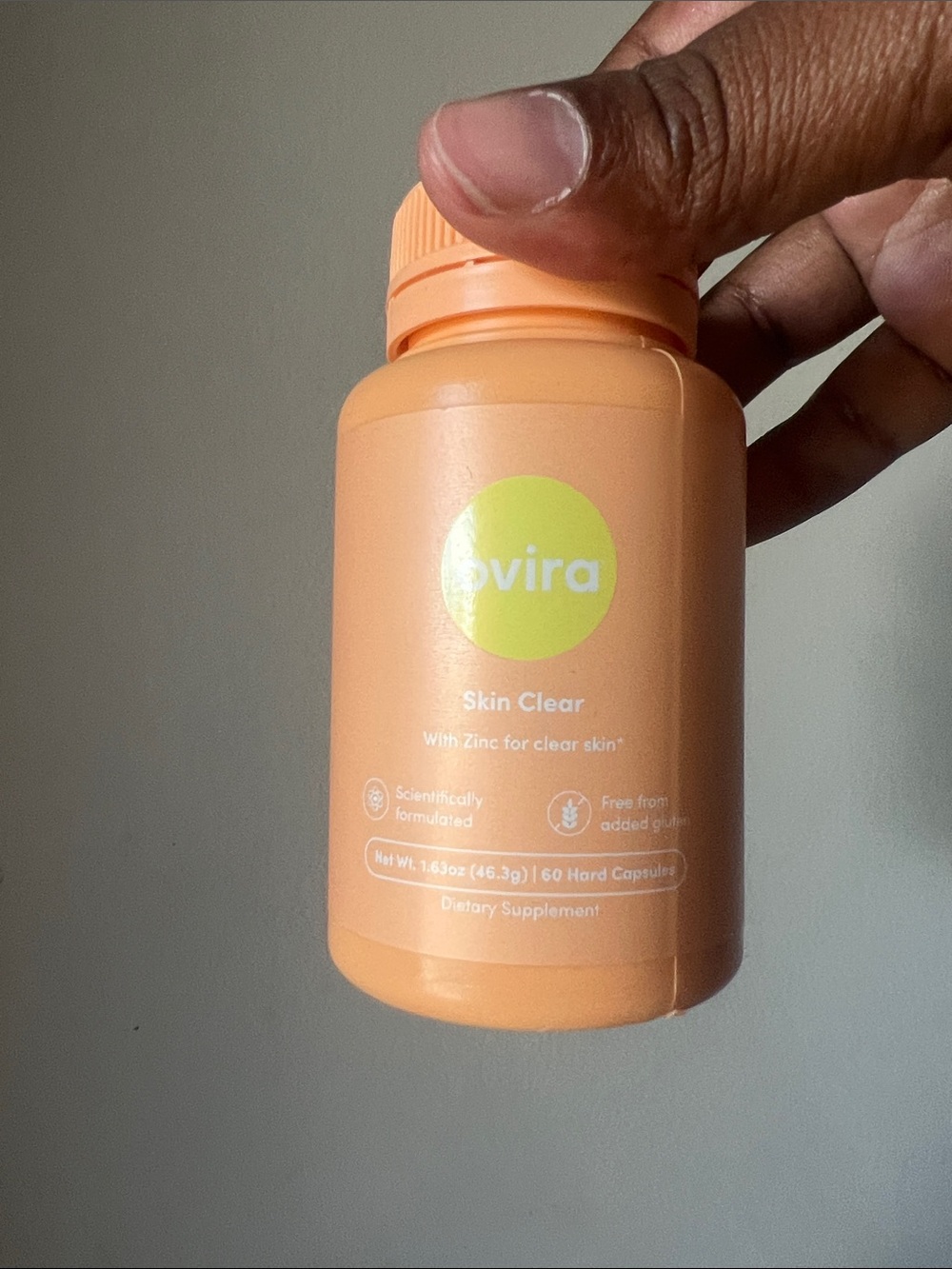 Skin Clear Supplement – Peach Orange Capsule Bottle